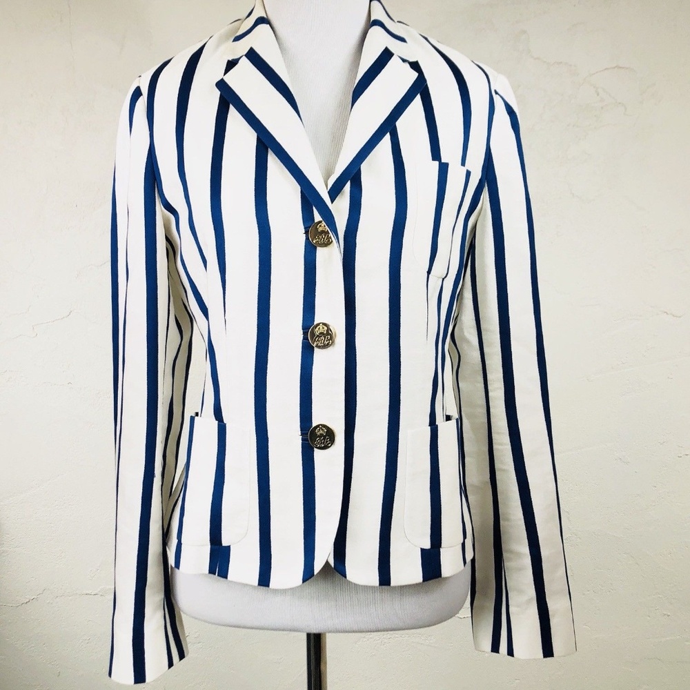 Womans RALPH LAUREN Black Label Blue & White Strip